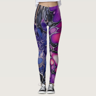 Leggings L'art indie violet, éthérée et dynamique