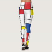 Leggings L'Art Moderne Mondrialiste Minimaliste Géométrique (Dos)