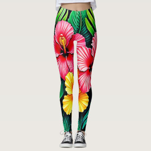 Leggings L'art tropical des Hibiscus