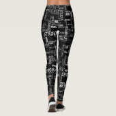 Leggings L'astronomie noire blanche de la science Nerdy (Dos)