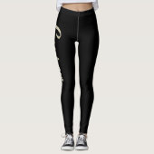 Leggings Lauren blanc or Écriture Hose (Devant)