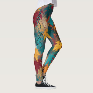 Leggings L'Automne De L'Ami Fière Laisse Une Typographie At