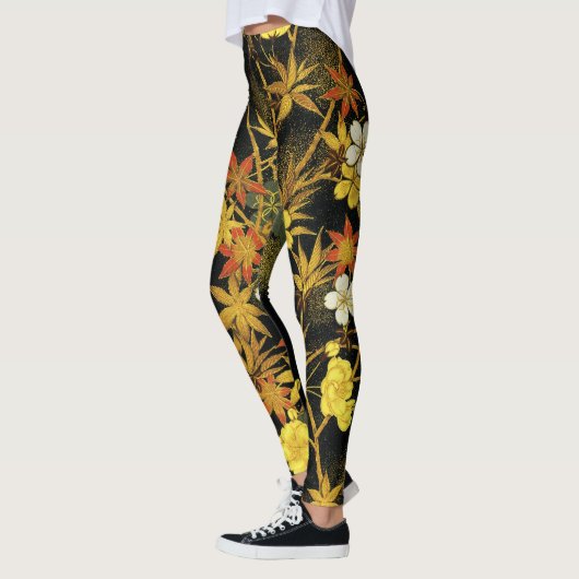 Leggings L'automne japonais laisse l'art classique antique (Gauche)