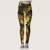 Leggings L'automne japonais laisse l'art classique antique (Devant)