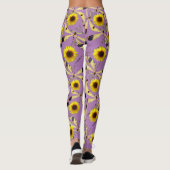 Leggings Lavande Abstraite Tournesol Dragenfly (Dos)