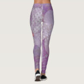 Leggings Lavande et Purple Jambes florales Abstraites (Dos)