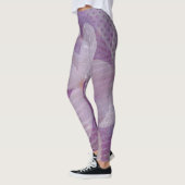 Leggings Lavande et Purple Jambes florales Abstraites (Gauche)