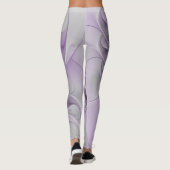 Leggings Lavande Fleur Dream Moderne Abstrait Fractal Art (Dos)