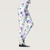Leggings Lavande violet fleurs mignonnes motif (Droite)