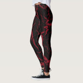 Leggings Lave de l'espace fissuré - Bourgogne (Gauche)