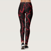 Leggings Lave de l'espace fissuré - Bourgogne (Dos)