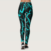 Leggings Lave de l'espace fissuré - Cyan (Dos)