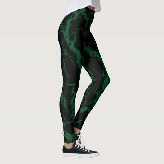 Leggings Lave de l'espace fissuré - Forêt (Droite)