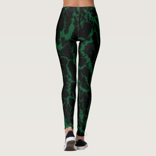 Leggings Lave de l'espace fissuré - Forêt (Dos)