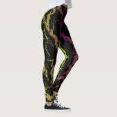 Leggings Lave de l'espace fissuré - Lime/pourpre (Droite)