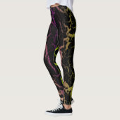 Leggings Lave de l'espace fissuré - Lime/pourpre (Gauche)