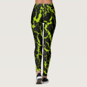 Leggings Lave de l'espace fissuré - Lime/pourpre (Dos)