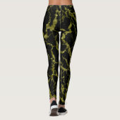 Leggings Lave de l'espace fissuré - Or de la Parties scinti (Dos)