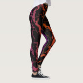 Leggings Lave de l'espace fissuré - violet/orange (Droite)