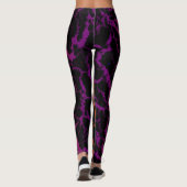 Leggings Lave de l'espace fissuré - violet/orange (Dos)