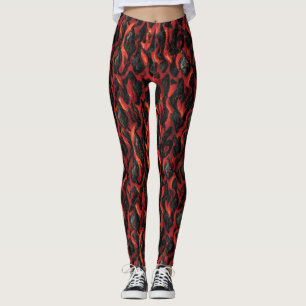 Leggings Lave Et Roches Volcaniques   Volcano Magma motif