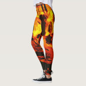 Leggings Lave rouge à flux chaud (Gauche)