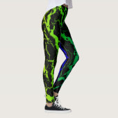 Leggings Lave spatiale craquelée - Arc-en-ciel OYGBP (Droite)