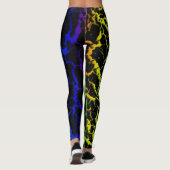 Leggings Lave spatiale craquelée - Arc-en-ciel OYGBP (Dos)