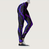 Leggings Lave spatiale fissurée - Bleu/Violet (Droite)