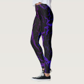 Leggings Lave spatiale fissurée - Bleu/Violet (Gauche)