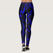 Leggings Lave spatiale fissurée - Bleu/Violet (Dos)