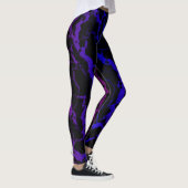 Leggings Lave spatiale fissurée - Violet/Bleu (Droite)