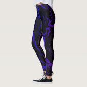 Leggings Lave spatiale fissurée - Violet/Bleu (Gauche)