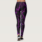 Leggings Lave spatiale fissurée - Violet/Bleu (Dos)