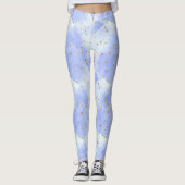 Leggings Lavendar Golden Star Motif (Devant)