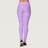 Leggings Lavender Check Motif Grande qualité Femmes (Dos)
