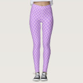Leggings Lavender Check Motif Grande qualité Femmes (Devant)