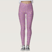 Leggings Lavender Pink Gold Raindrop Modern tendance Yoga (Devant)