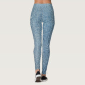 Leggings Laver les jeans bleus à l'acide, texture denim. (Dos)