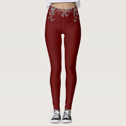 Leggings LavishlyOn Layering Vines & Légendes Feuilles (Devant)