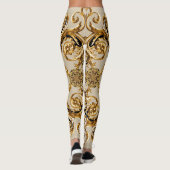 Leggings Le baroque rencontre le léopard : Arrière - plan d (Dos)