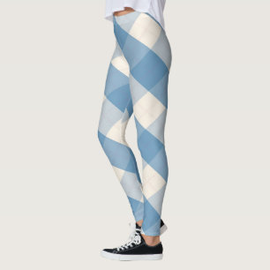 Leggings Le bleu à motifs de losanges de MeanClique