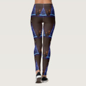 Leggings Le bleu allume l'arbre de Noël (Dos)