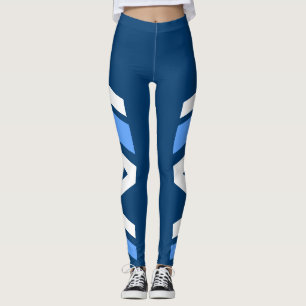 Leggings Le bleu asymétrique de bande latérale ombrage des