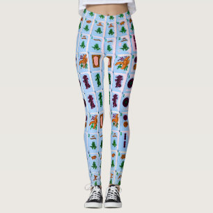 Leggings Le bleu d'heure-milliampère Jongg couvre de tuile