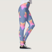 Leggings Le bleu se fanent des guêtres de fleur de (Droite)