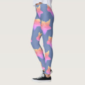 Leggings Le bleu se fanent des guêtres de fleur de (Gauche)