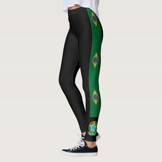 Leggings Le Brésil barre le drapeau (Gauche)