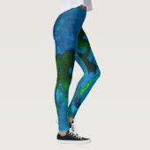 Leggings Le calcaire Abstrait dans les verts et les bleus A (Droite)