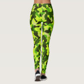 Leggings Le camouflage vert de Neon Motif Gym Yoga (Dos)